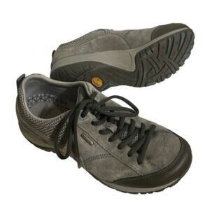 Dansko Walking Shoes Women's Size 9 39 Paisley Suede Vibram Waterproof Gray